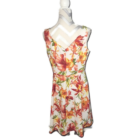 ALYX Fit and Flare Tropical Print Dress Size 12 - Picture 3 of 15